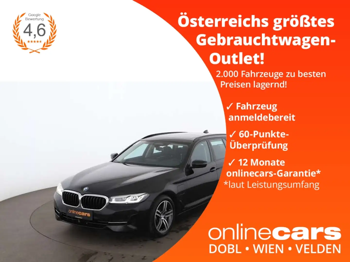 BMW 530 e Touring xDrive Aut LED AHK SKY RADAR NAVI Schwarz - 1