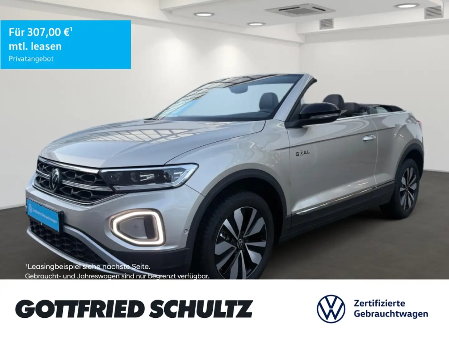 Volkswagen T-Roc Cabriolet 1.0 TSI LED NAV SHZ EPH Goal ALLSEASON Silber - 1