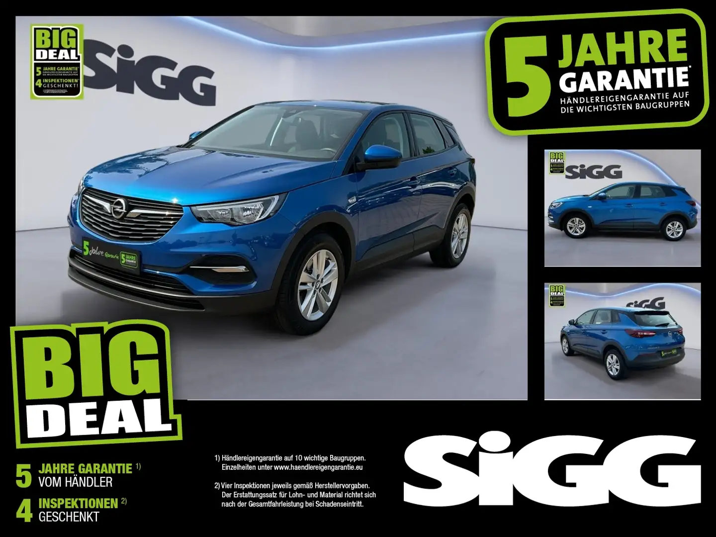 Opel Grandland 1.2 Turbo Edition Klima Tempomat Blau - 1