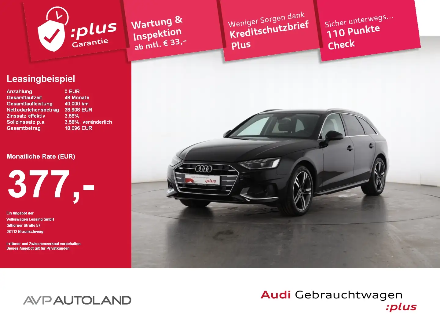 Audi A4 Avant 35 TDI S tronic advanced | MMI NAVI+ | Schwarz - 1