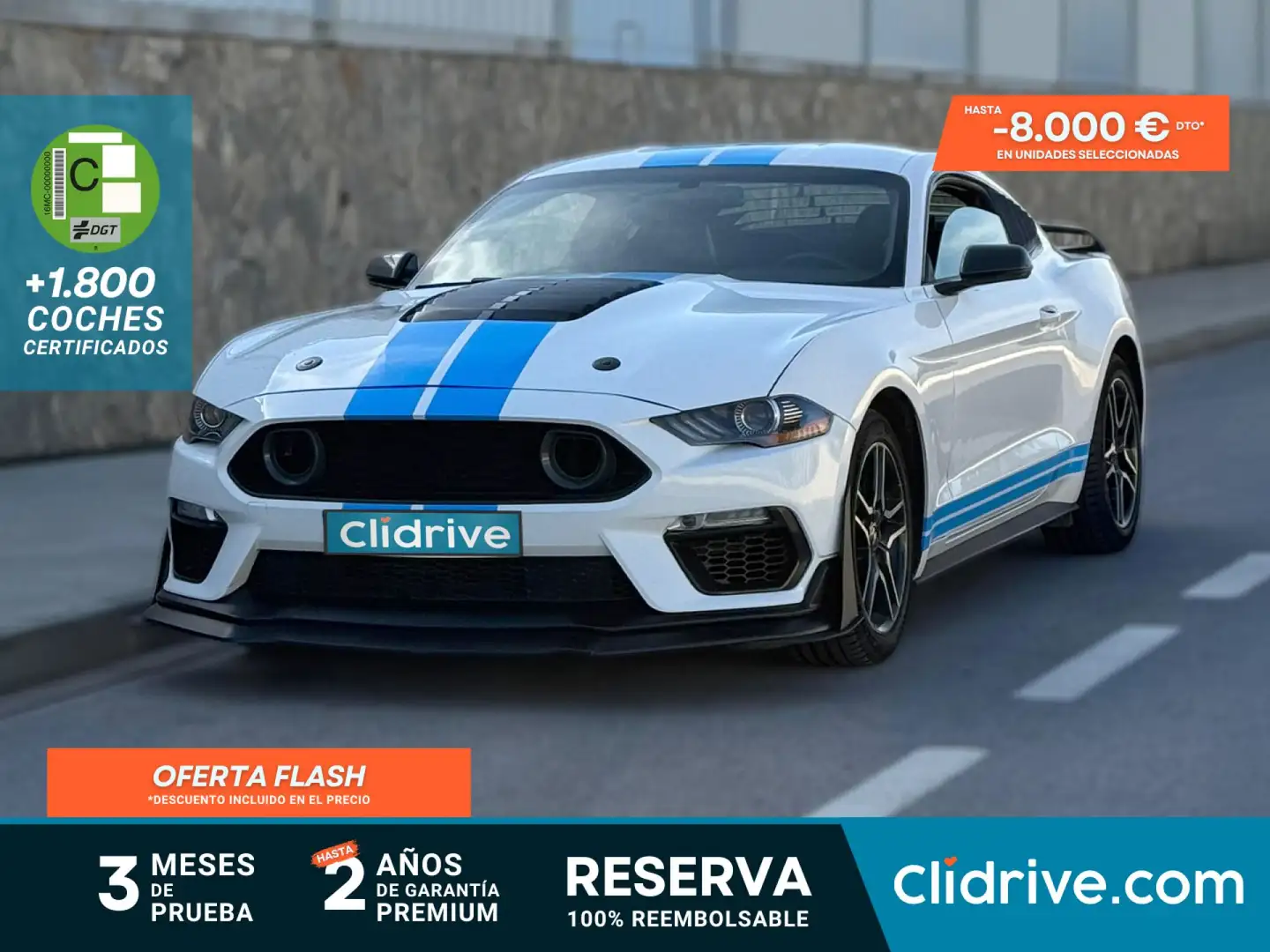 Ford Mustang Fastback 2.3 EcoBoost Aut. Blanco - 1
