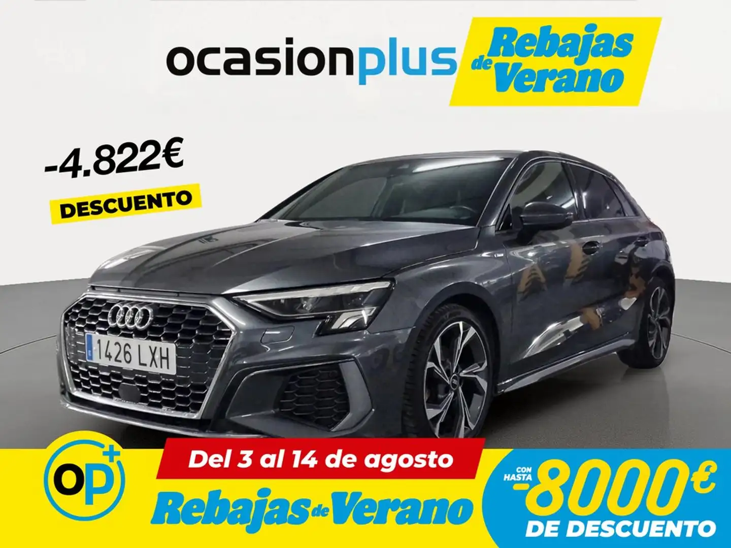 Audi A3 Sportback 30TDI S line Gris - 1