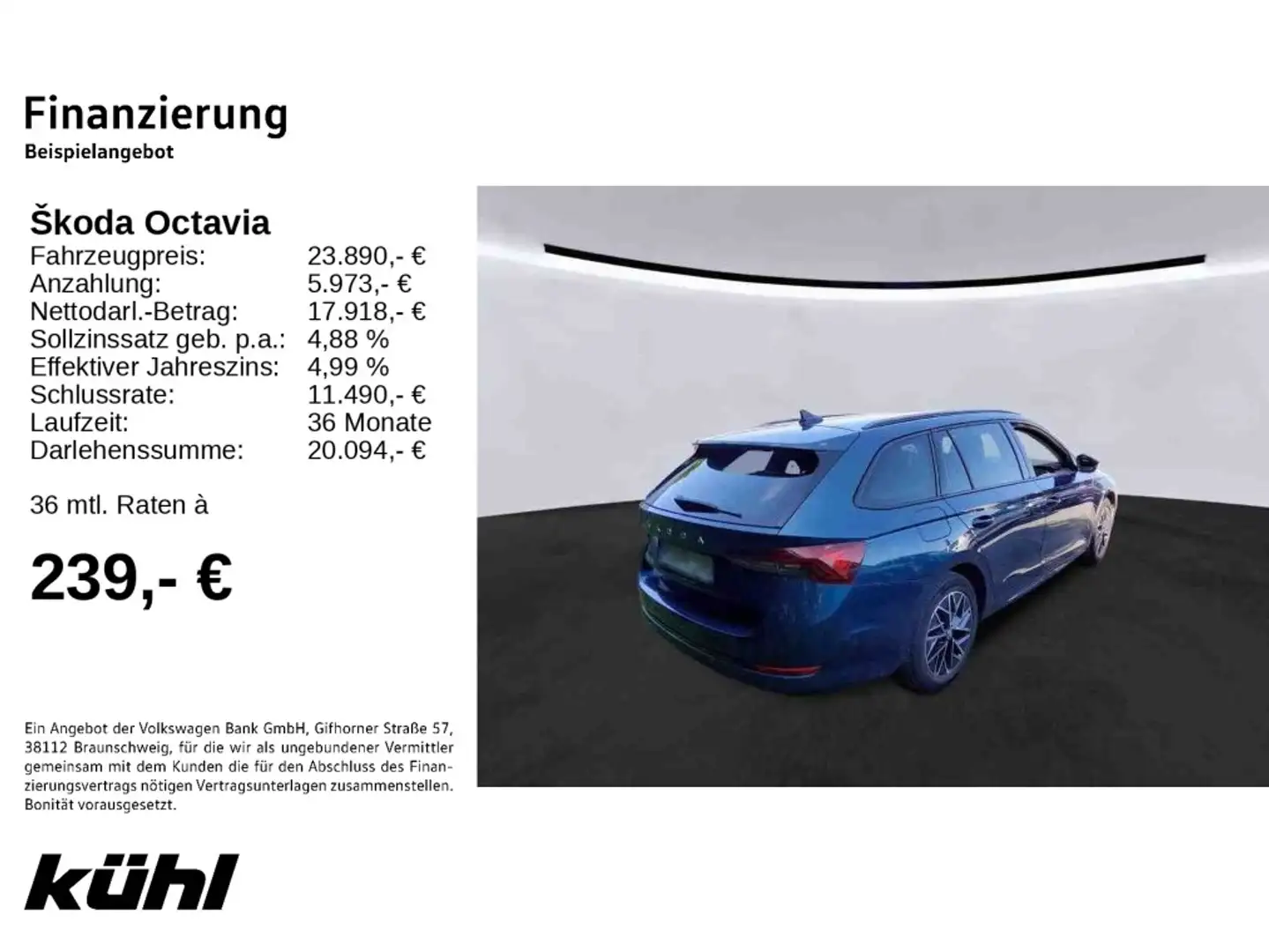 Skoda Octavia Combi 1.5 TSI First Edition Navi,AHK,LM1 Blau - 2