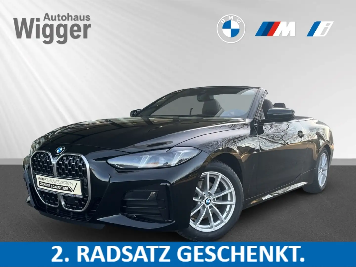 BMW 420 d Cabrio M Sport/Navi/Leder/Soundsystem/ACC Schwarz - 1