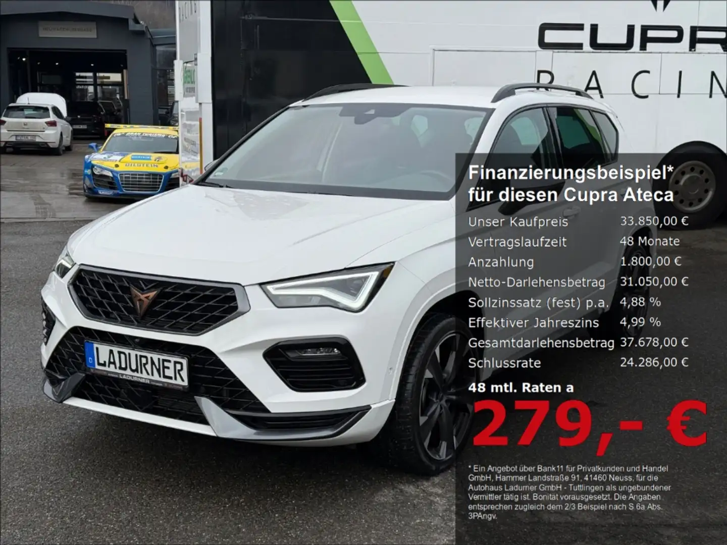 CUPRA Ateca 1.5I TSI DSG *UPE: 49750€ 279€mtl 1800€ AZ Alb - 1