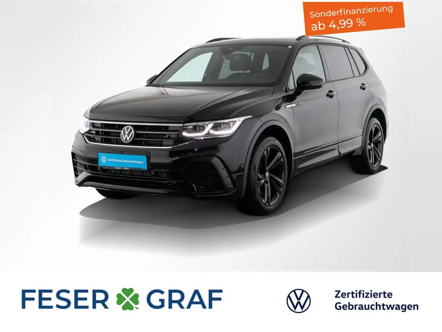 Volkswagen Tiguan Allspace 2.0TDI R Line 4M BlackStyle PANO Schwarz - 1