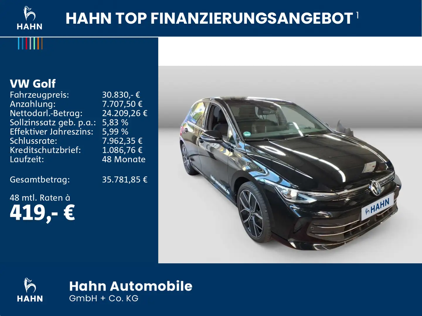 Volkswagen Golf VIII 1.5eTSI DSG Style Edition 50 HuD Matri Schwarz - 2