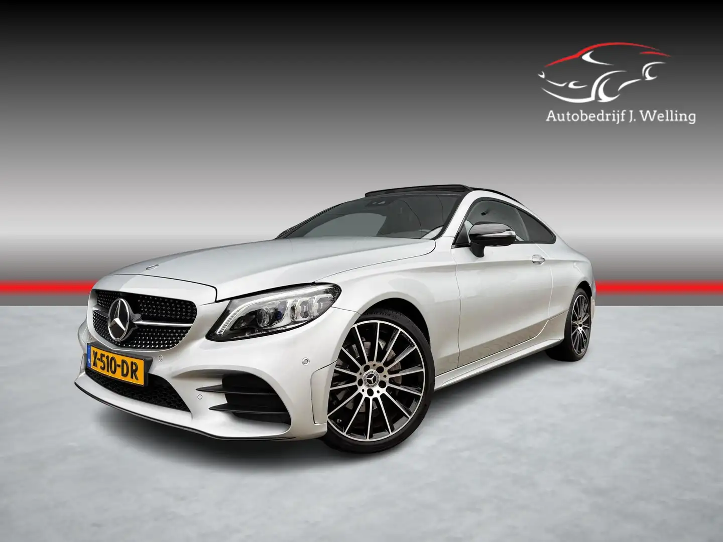 Mercedes-Benz C 180 Coupé AMG line Pano / 360cam / 19 inch Burmester Gri - 1