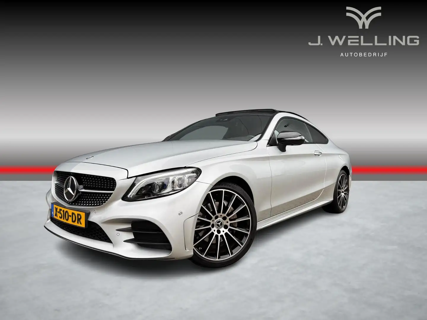Mercedes-Benz C 180 Coupé AMG line Pano / 360cam / 19 inch Burmester Grau - 1