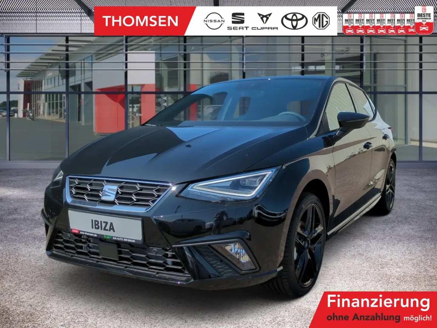 SEAT Ibiza 1.0 TSI FR Black Edition Navi AUT LED PDC Noir - 1