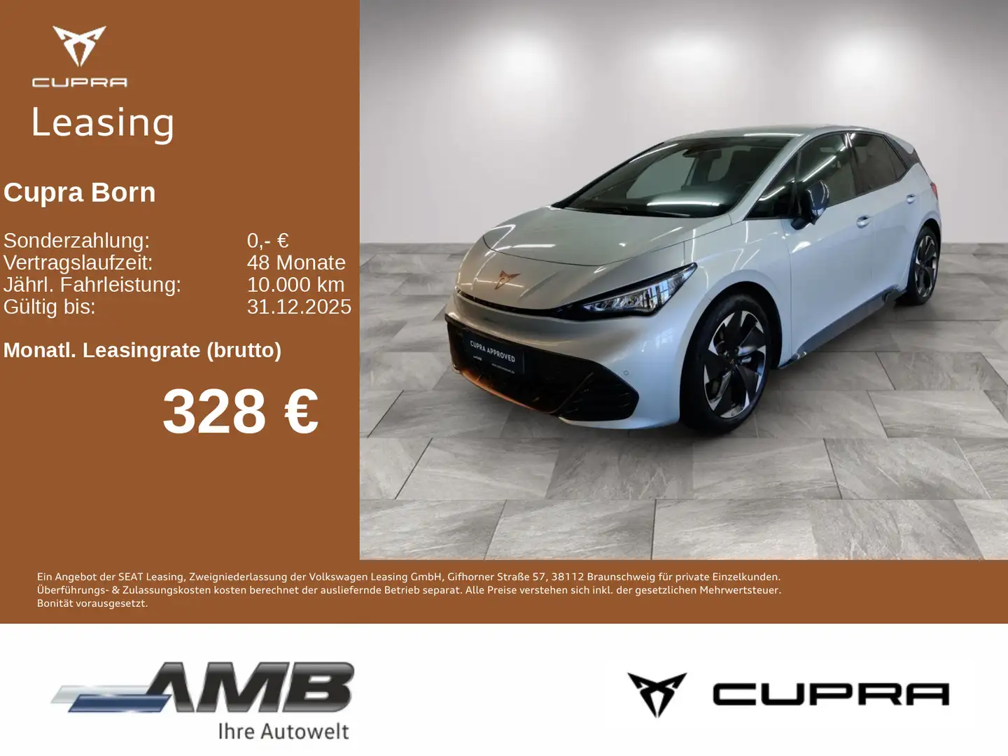 CUPRA Born eBoost 60kWh/LED/RFK/Sitzhzg/Wärmepumpe Silber - 1