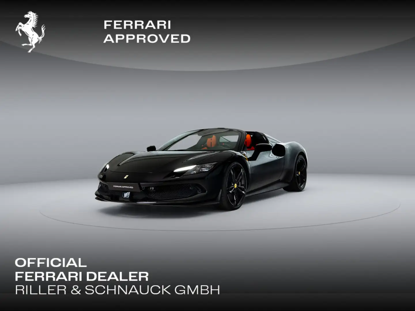 Ferrari 296 GTS >Painted Shields*Arancio Int.*Low Mil Noir - 1