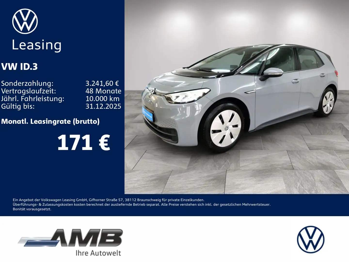 Volkswagen ID.3 Pure Performance LED/CCS/Navi/e-Sound Gris - 1