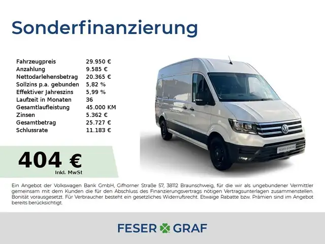 Volkswagen Crafter Rear View/AHK/Sitzhzg./Navi