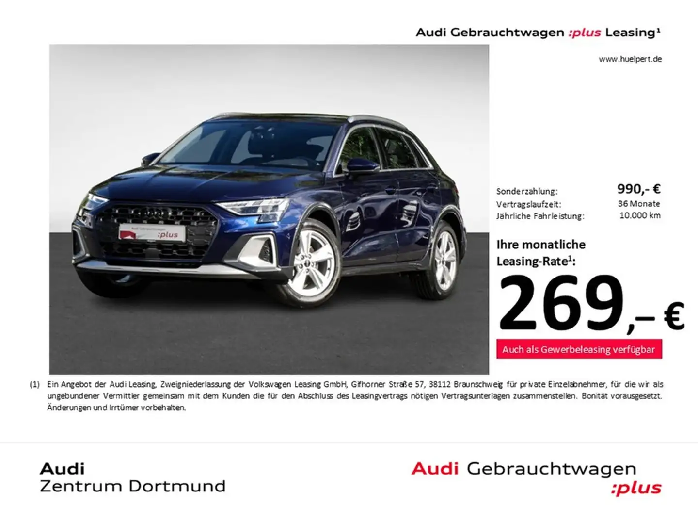 Audi A3 allstreet 35 AHK CAM ACC E-KLAPPE NAVI+ LM17 Blau - 1