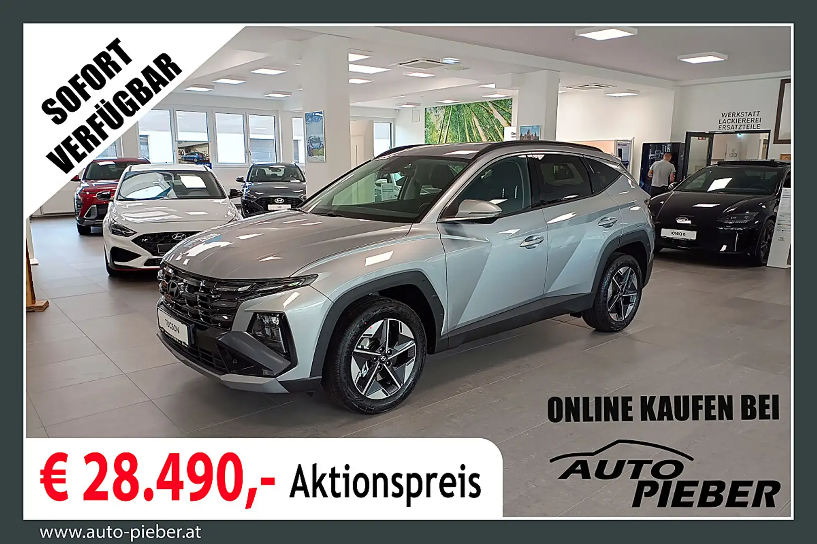 Hyundai TUCSON Tucson 1,6 T-GDI 2WD GO! *LED*Navi*RFK*SHZ* Silber - 1