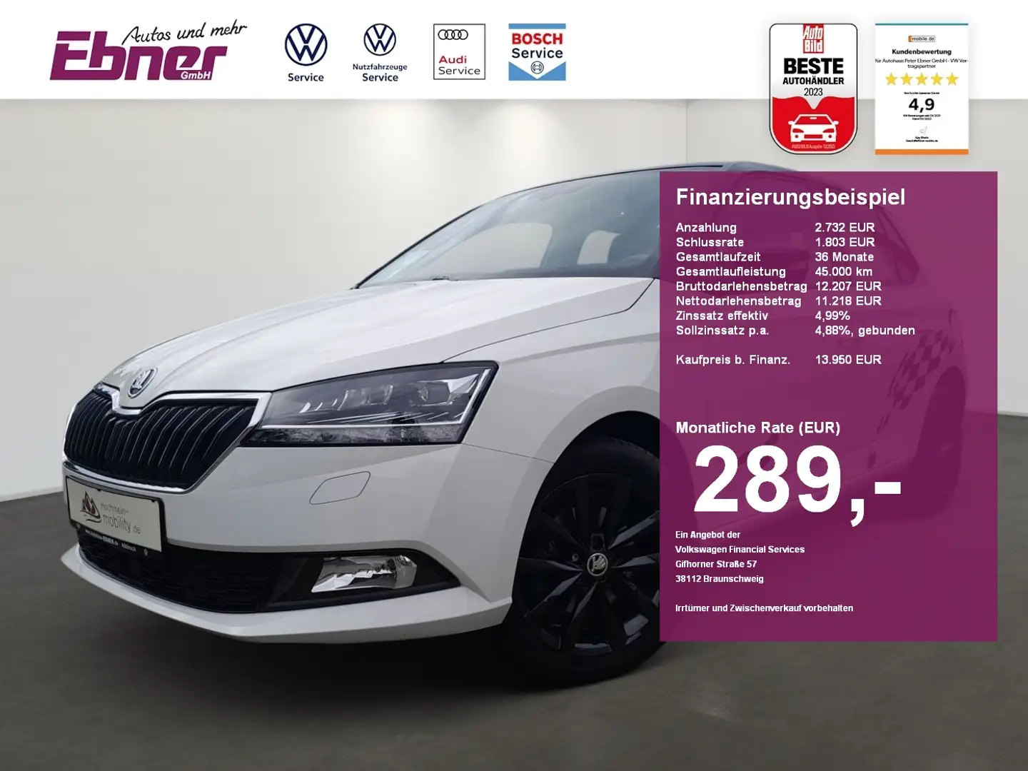 Skoda Fabia STYLE PLUS 110PS TSI LED+KAMERA+ACAUTOM+NAVI-APP+S Noir - 1