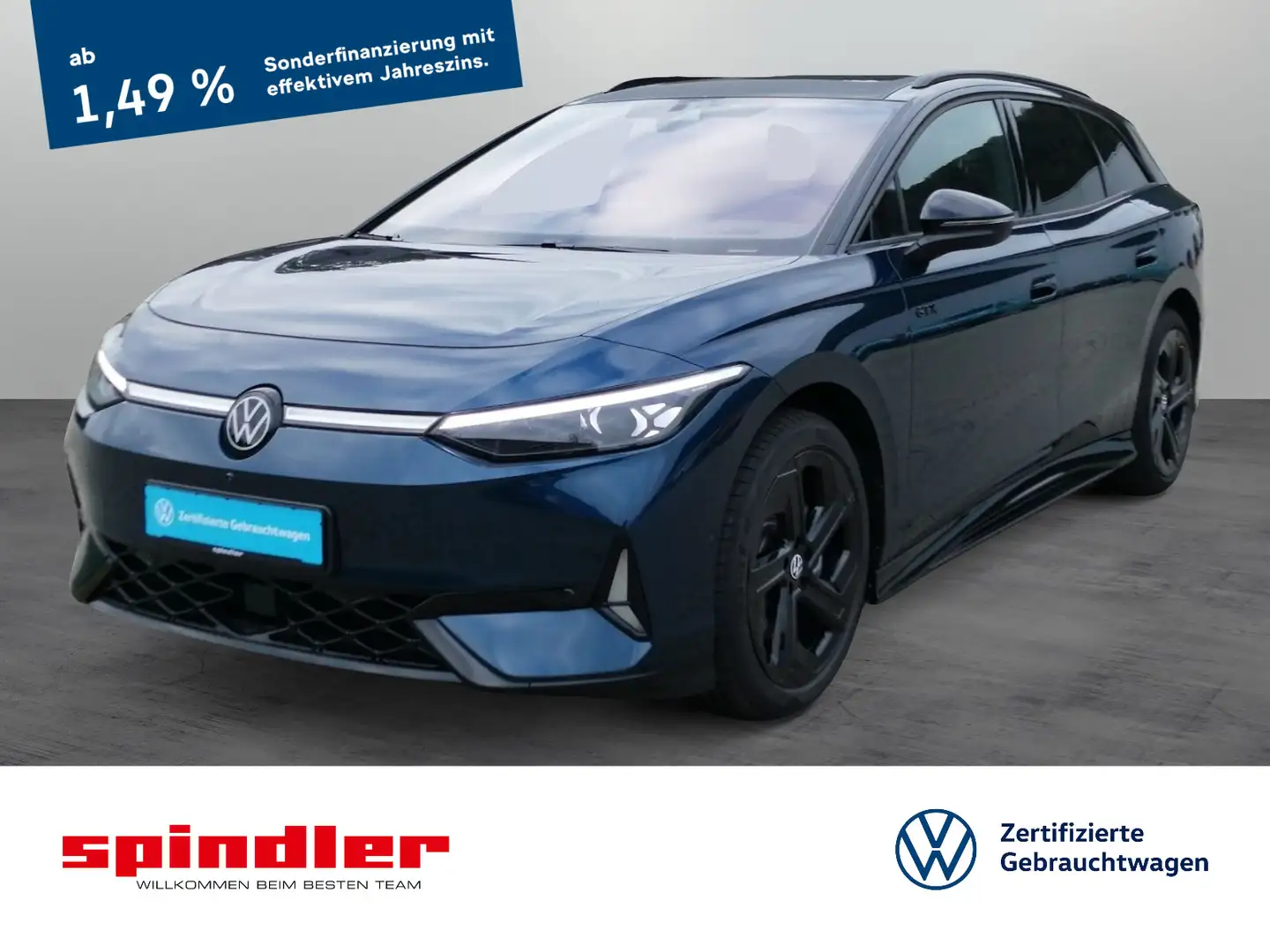 Volkswagen ID.7 Tourer GTX Pano 360° AHK Matrix DCC Navi WP Bleu - 1