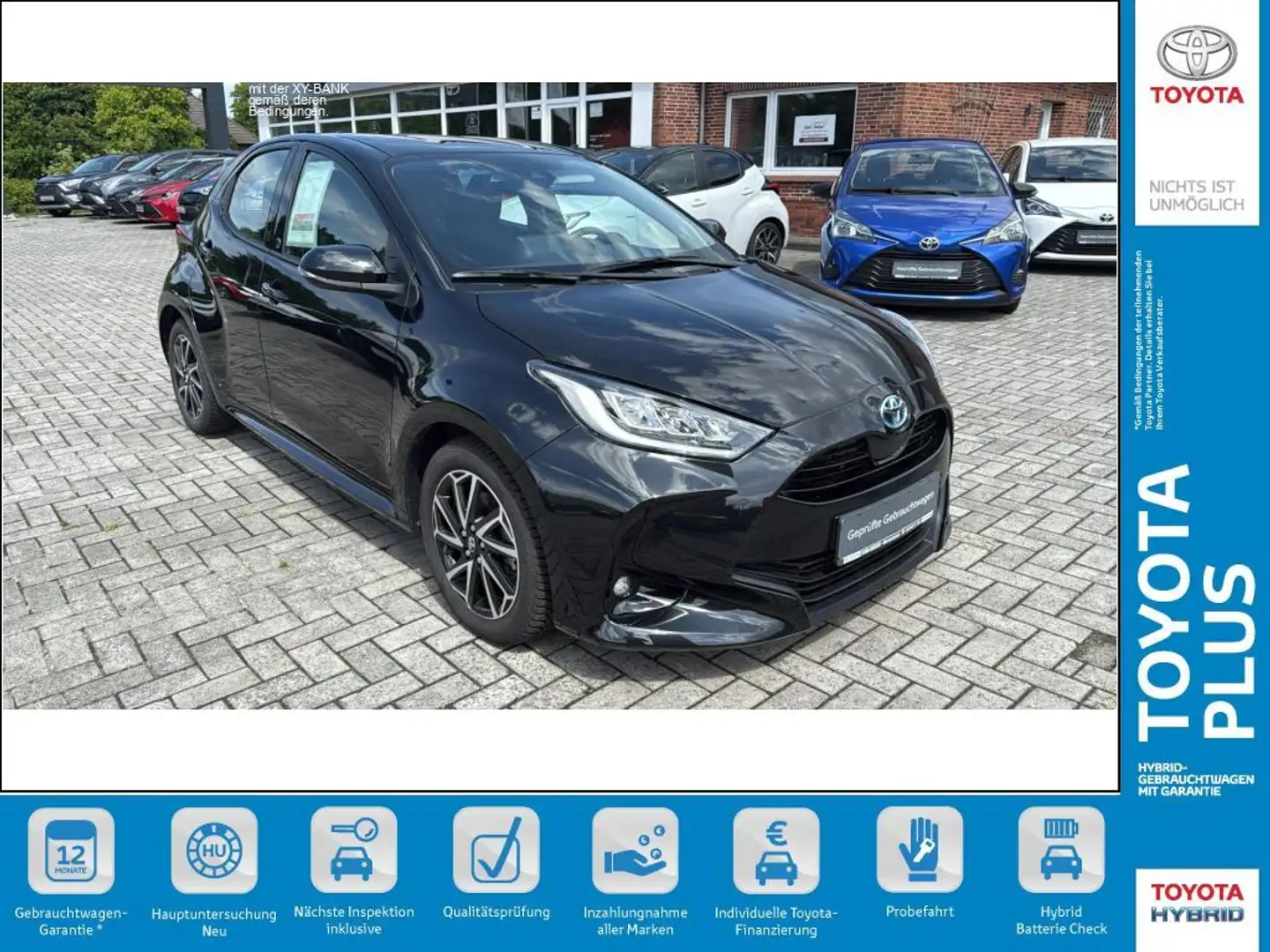 Toyota Yaris Hybrid 1.5 VVT-i Team Deutschland Schwarz - 1