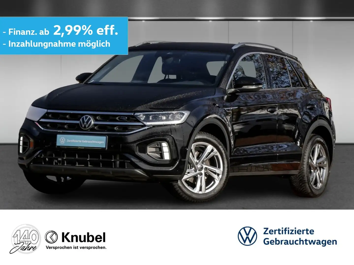 Volkswagen T-Roc R-Line 1.5 TSI DSG LED+ Navi AHK ACC Massage RK... Schwarz - 1