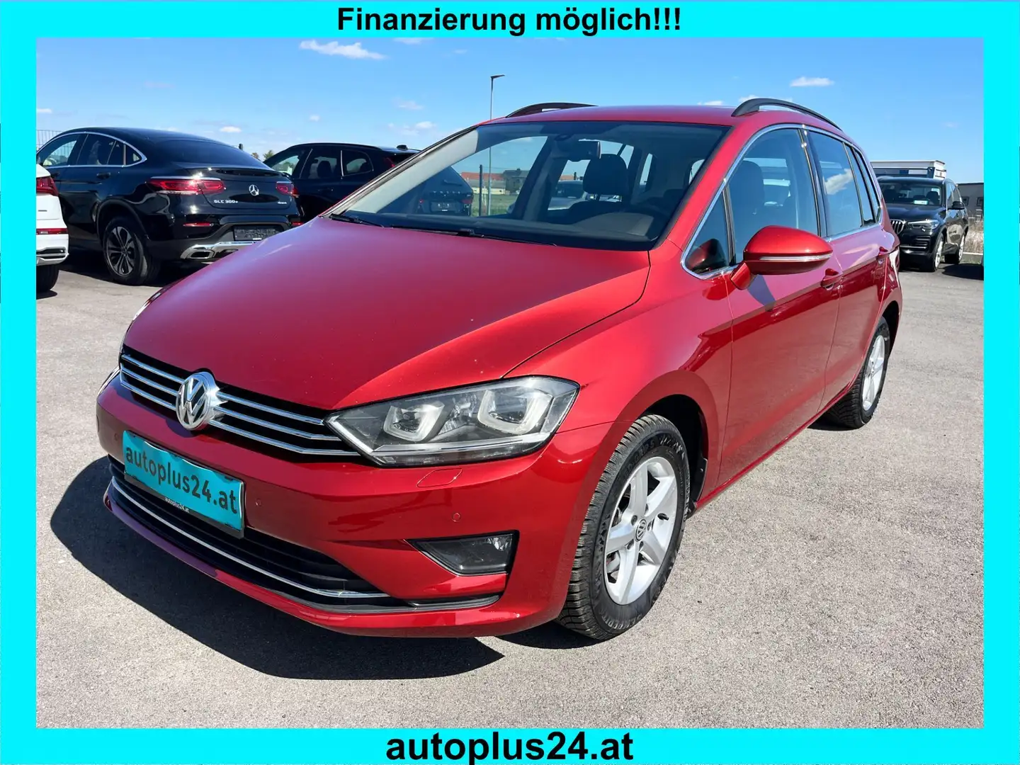 Volkswagen Golf Sportsvan Highline 1,6 BMT TDI *LEDER Rot - 1