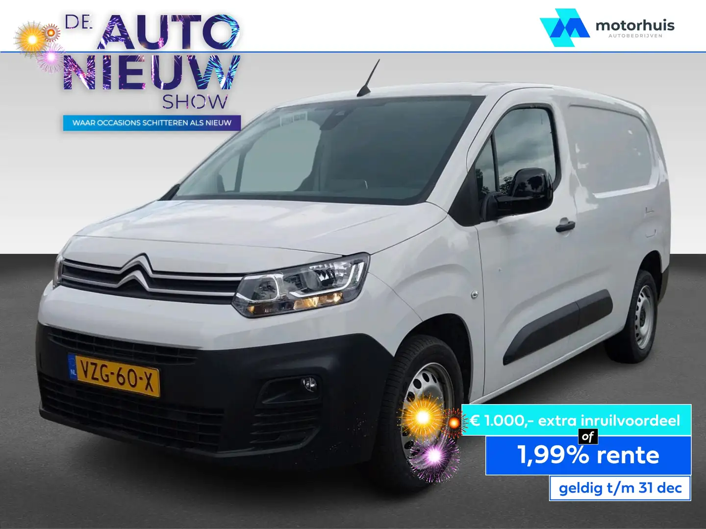 Citroen Berlingo Van GB 1.5 BlueHDi 100pk L2 verhoogd laadvermogen Wit - 1