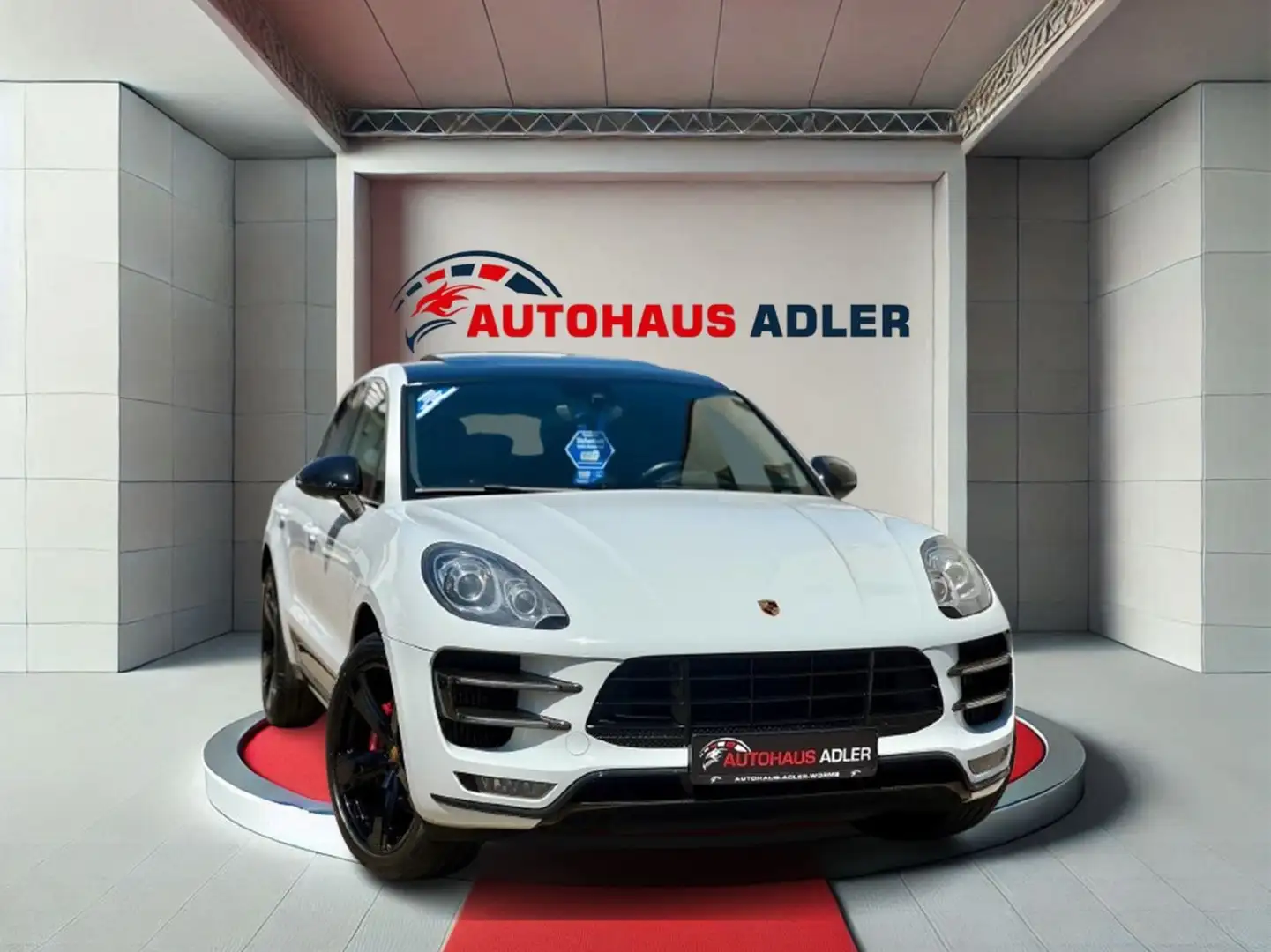 Porsche Macan Turbo SPORT-CHRONO*CARBON*PANOR*KAMER*PDLS Blanc - 1