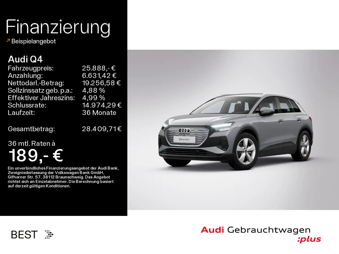 Audi Q4 e-tron 35 e-tron Navi*PDC*SHZ*Sportsitze Grijs - 1