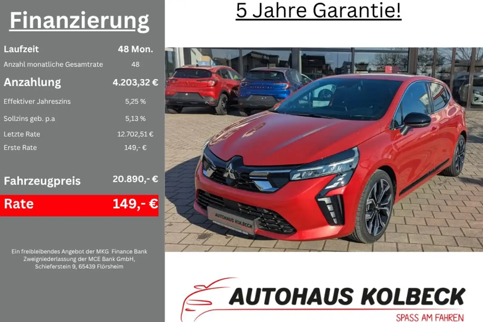 Mitsubishi Colt 1.0 Turbo SELECT Rouge - 1