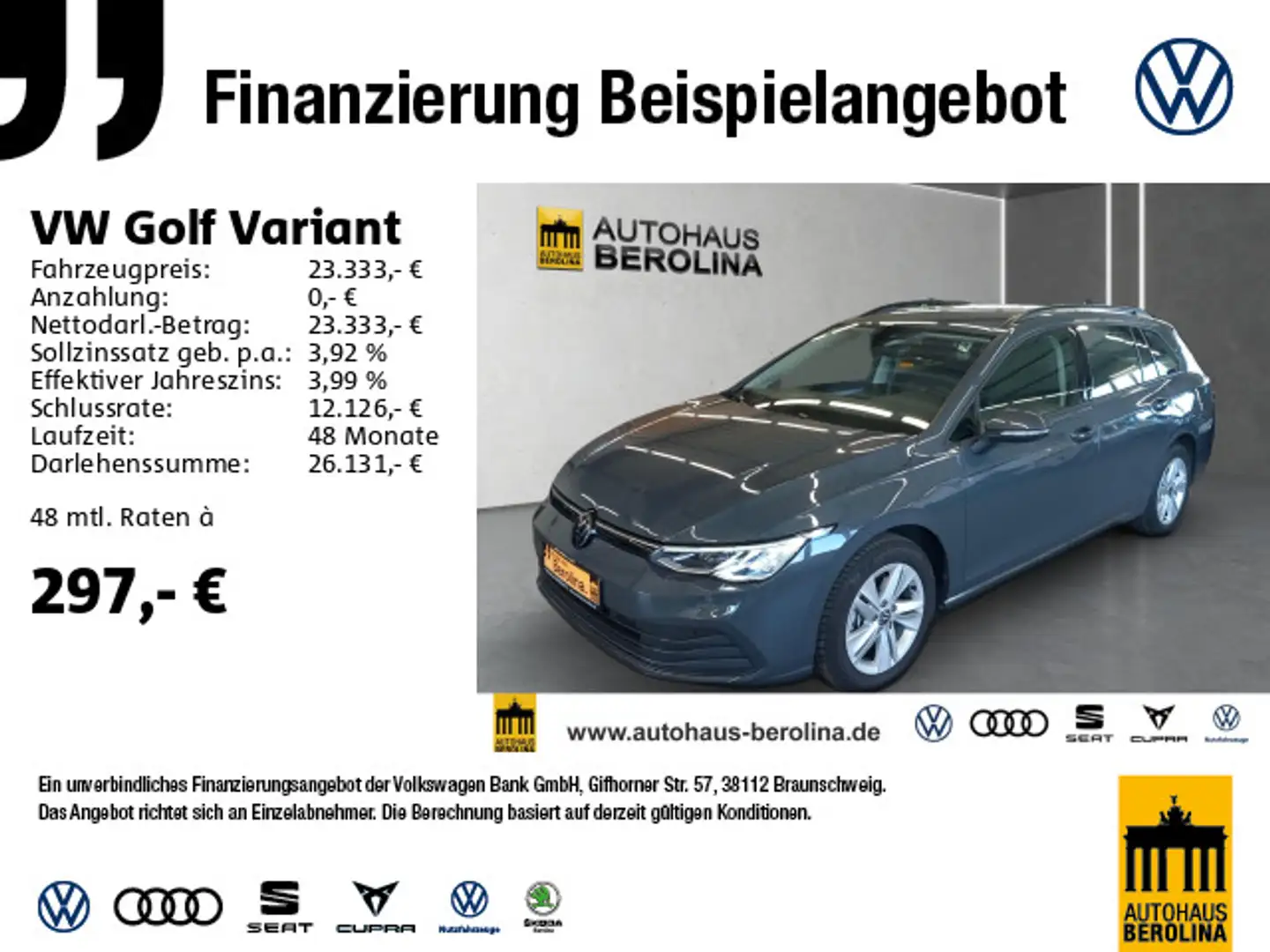 Volkswagen Golf Variant Golf VIII Variant 2.0 TDI Life *ACC*R-CAM*SHZ* Сірий - 1