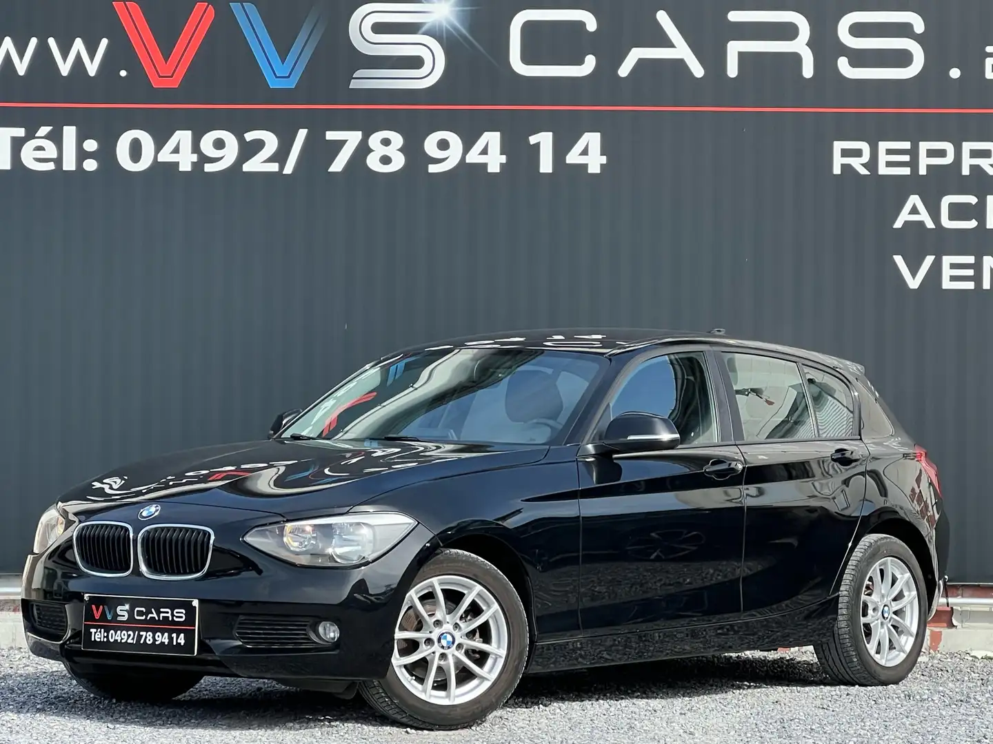 BMW 114 114i - 2014 - 126.990 KM - AIRCO - 102 Ch Noir - 1