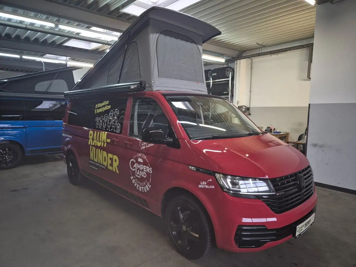 Volkswagen T6 California T6.1 LR Lang 4Mot. DSG 9-Sitze/5xSchlafplätze Rouge - 2