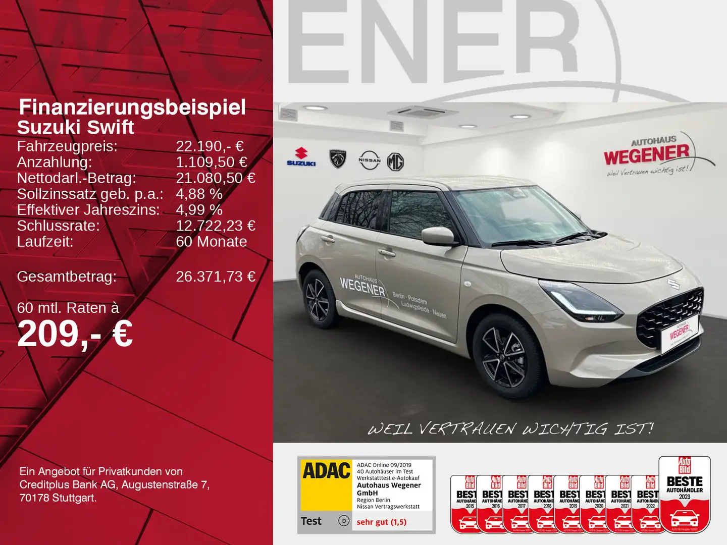 Suzuki Swift SWIFT COMFORT HYBRID MT LED NAVI KAMERA SHZ Beige - 2