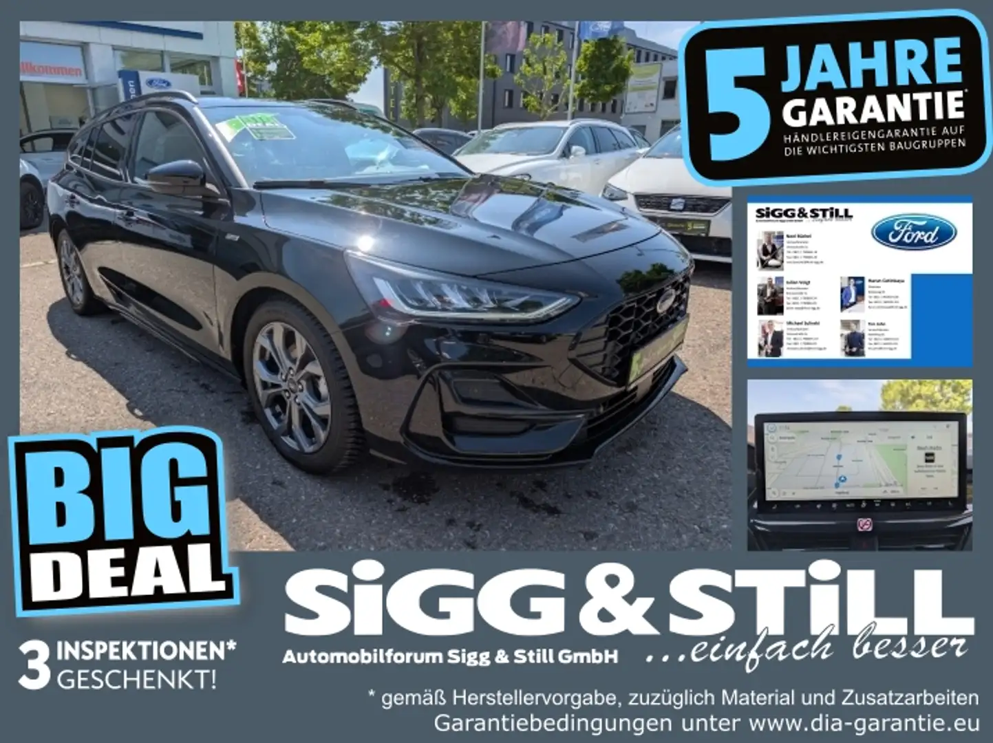 Ford Focus Turnier 1.0 ST-Line LED*iACC*NAV*SHZ*PDC*CAM Nero - 1