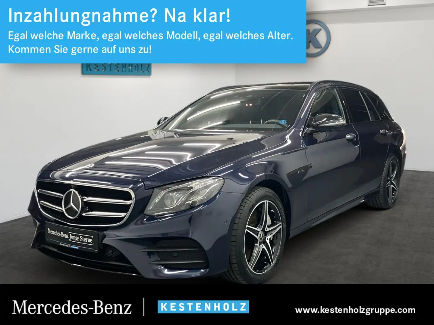 Mercedes-Benz E 300 de T-Modell AMG+NIGHT+COMAND+DISTRO+PANO Blau - 1