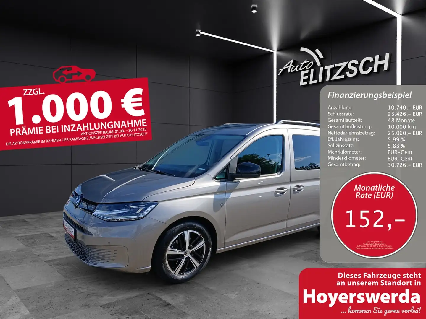 Volkswagen Caddy California Maxi TSI DSG LED ACC STH KÜCHE NAVI Beige - 1