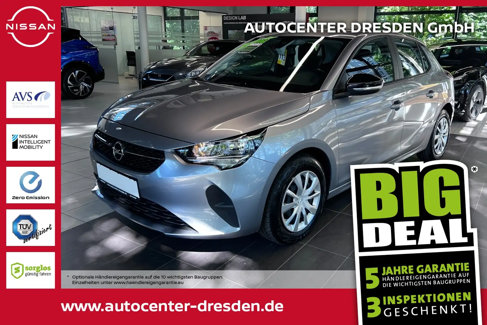 Opel Corsa F 1.2 Edition Klima+PDC+Bluetooth+SHZ+SR&WR Gris - 1