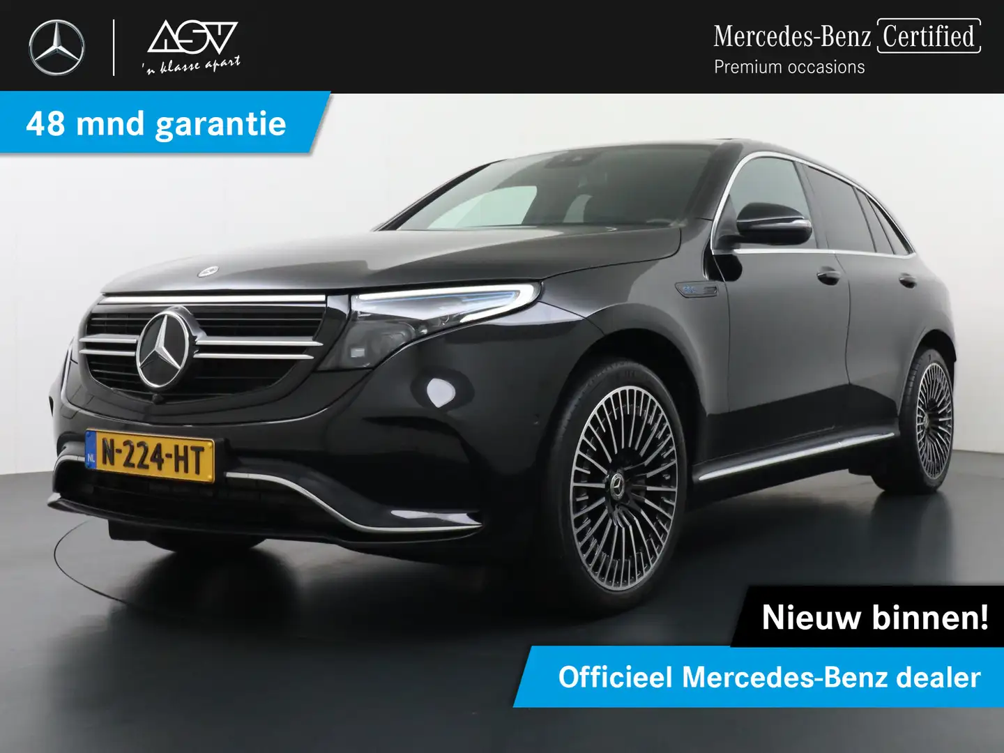 Mercedes-Benz EQC 400 4MATIC Business Solution AMG 80 kWh | Schuif- / Ka Zwart - 1