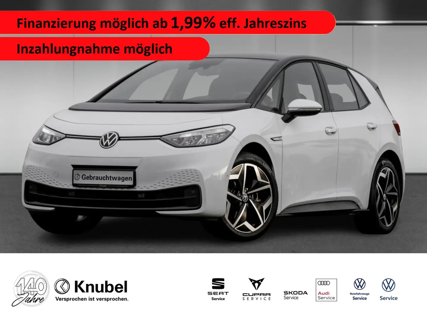 Volkswagen ID.3 Pro Performance LED Navi Keyless 19" RKamera Weiß - 1