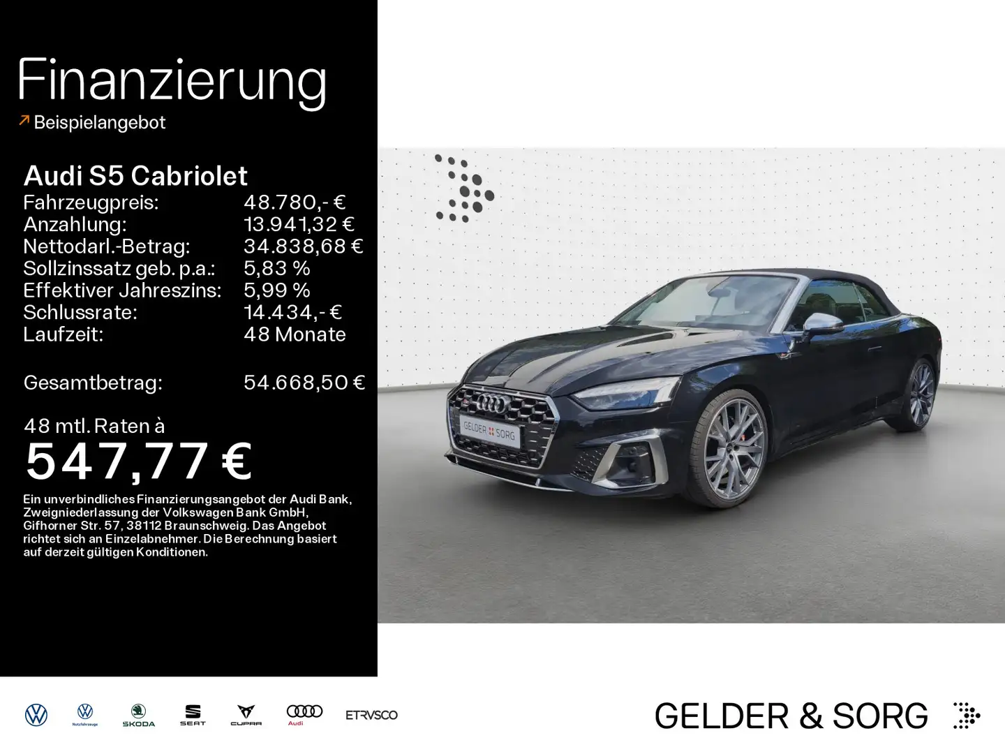 Audi S5 3.0 TFSI NAVI*ACC*SHZ*MATRIX*VIRCoc Schwarz - 1