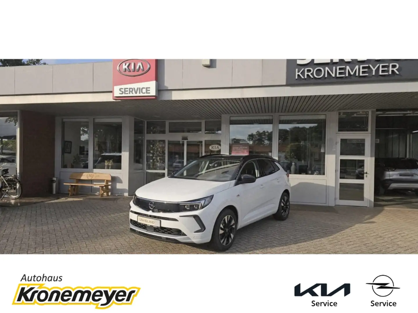 Opel Grandland 1.5 D Business Elegance Automatik 130PS AHK-abnehm Weiß - 1