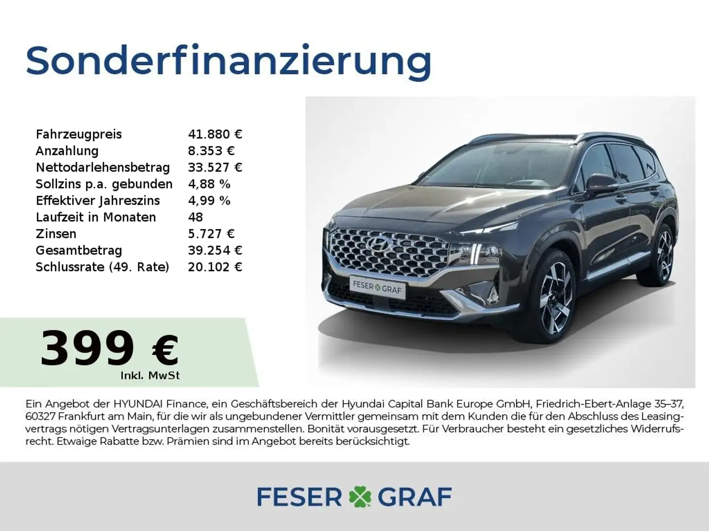 Hyundai SANTA FE PRIME ASSIST-PAKET NAVI 360° PANO LEDER Brun - 1