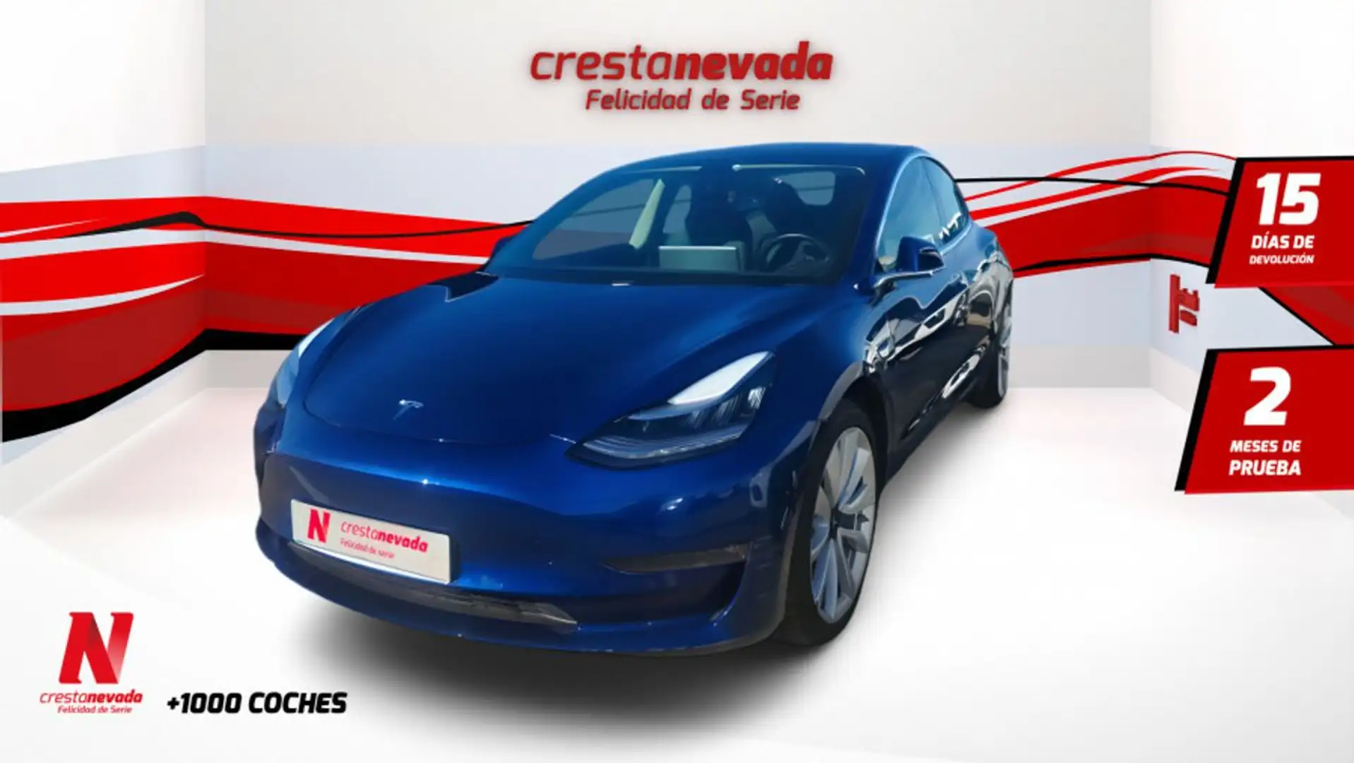 Tesla Model 3 Gran Autonomia AWD Bleu - 1