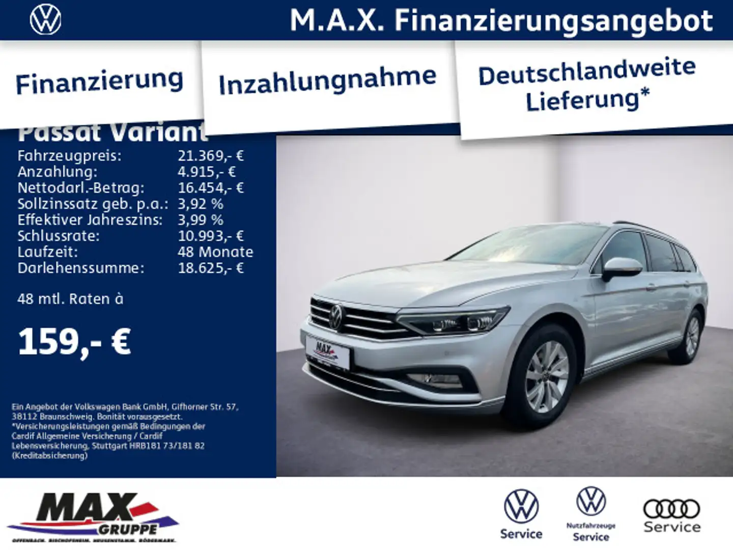 Volkswagen Passat Variant 2.0 TDI DSG BUSINESS MATRIX LED+K Stříbrná - 1