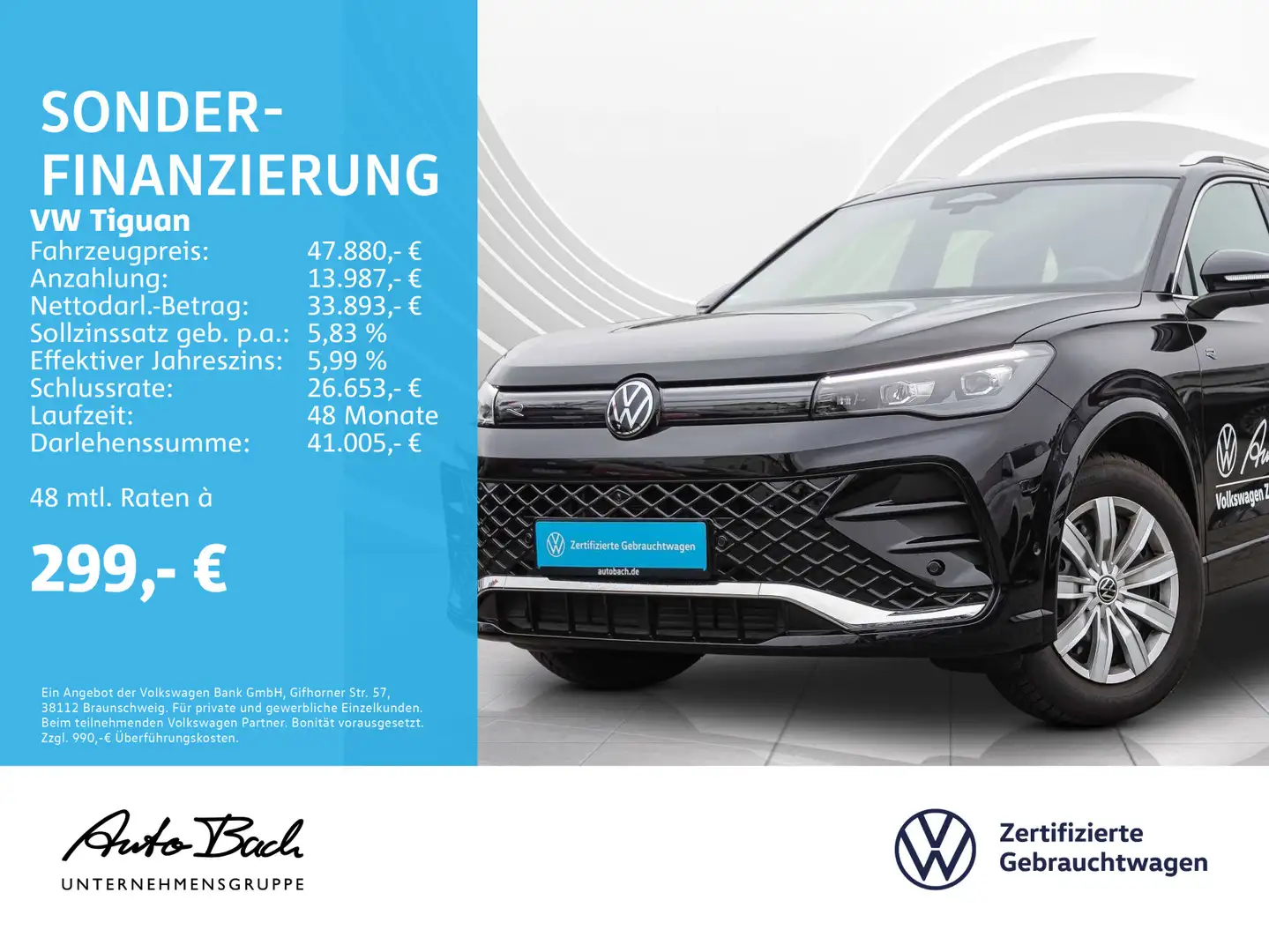Volkswagen Tiguan 2.0 TDI "R-Line" DSG Navi LED Digital Coc Schwarz - 1