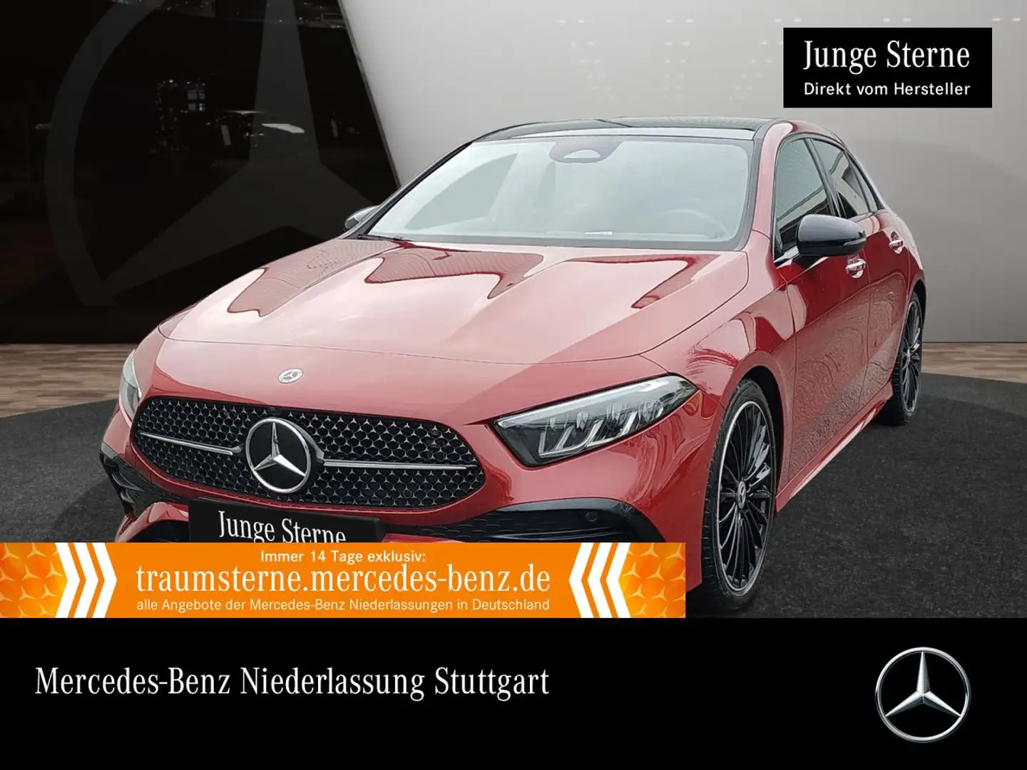 Mercedes-Benz A 250 4M AMG+NIGHT+PANO+AHK+LED+KAMERA+KEYLESS+8G Rot - 1
