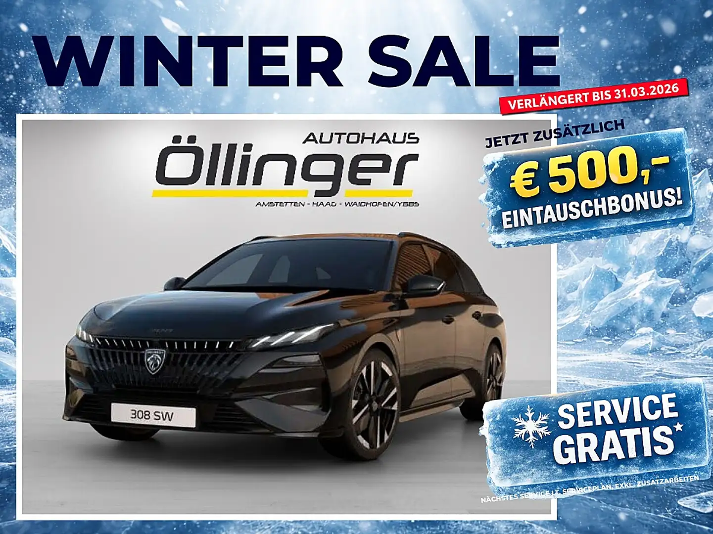 Peugeot 308 SW Hybrid 145 e-DSC6 GT Exclusive Schwarz - 1