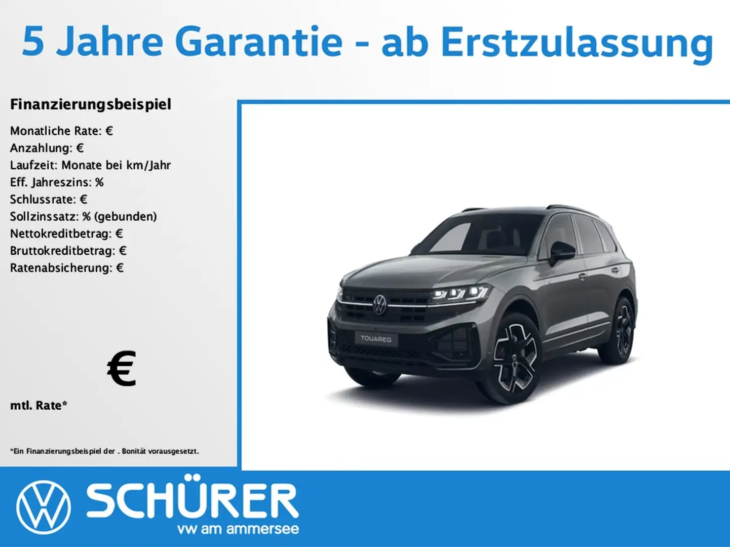 Volkswagen Touareg 3.0TDI R-Line Black Style HuD Pano StdHz Softcl... Grau - 1