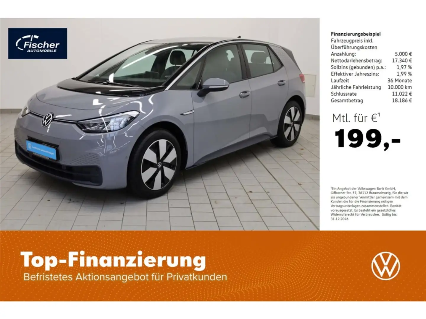 Volkswagen ID.3 Pro Performance LED/NAV/RFK/Keyless Grau - 1