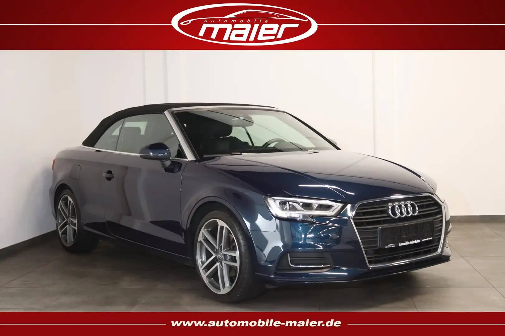 Audi A3 Cabrio 1.5 design-Virtual-Navi-Tempo-LED-SHZ- Blau - 1